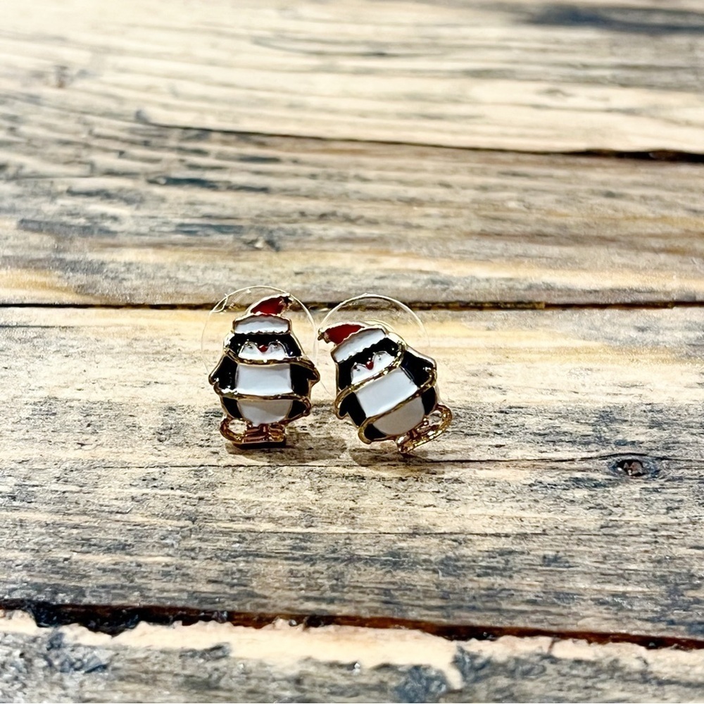 Christmas Penguin Stud Earrings